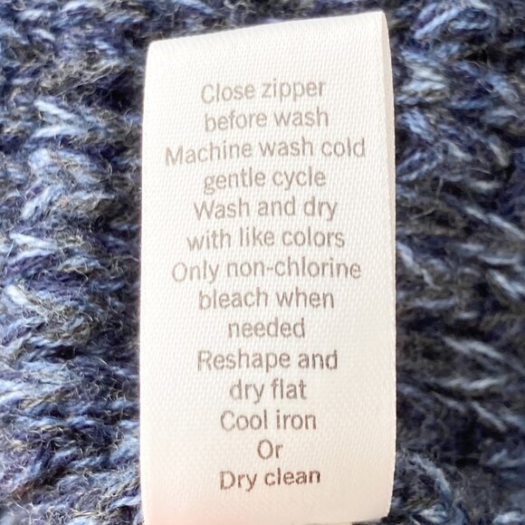 Athleta Merino Wool Sweater CHILL Textured Zip Front - Picture 11 of 11